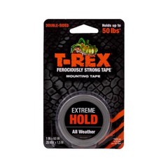T-Rex 285337 Clear Moisture Resistant Double Sided Mounting Tape 60 L x 1 W in.