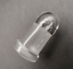 DISCOUNTED 14mm Clear Glass Female Ground Joint Stopper Cap