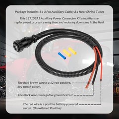 3 Pin Auxiliary Power Connector Kit 187103A1 Replace# 86511459, RE37651, AP459