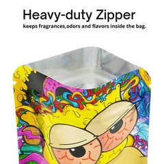 100pcs 3.5g Mixed Holographic Mylar Bags Smell Proof Resealable Zipper Pouches