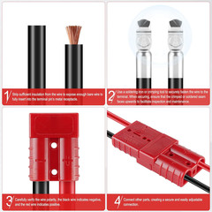 Connector 2Pcs,50Amp 12V to 36V Battery Quick Connect/Disconnect Connector,Wire
