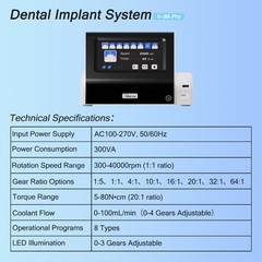 Dental Implant Motor System LED Brushless Motor with 20:1 Fiber Optic Handpiece