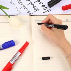 Blulu 6 Pcs Black Permanent Markers Variety Pack Double Sided Permanent Marker P