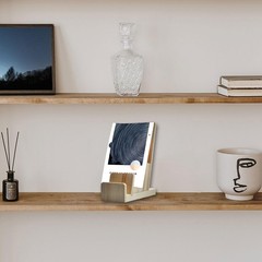 Monciysn 2 Pack 4 Tier Wood Brochure Display Stand, Flyer color