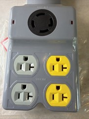 NEMA L14-30P to 4 Port 5-15R 5-20R L14-30R 5 Outlet 120/240V 30 Amp 4 Prong…