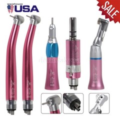 5Pcs Dental High Turbine Low Speed Straight Handpiece Contra Angle Air Motor 4H
