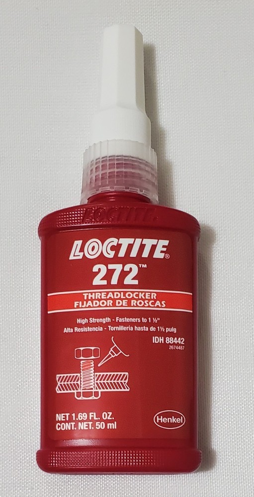 Loctite 272 High Strength Thread Locking Adhesive 50 mL Red Bottle Expired 2025