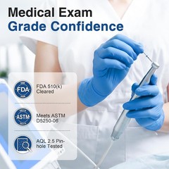 Schneider Medical Vinyl Synthetic Exam Gloves, 4 Mil, Latex-Free Disposable Glov