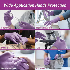 20-300Pcs Nitrile Exam Gloves Disposable Purple Lilac Glove Food Grade Sterile P