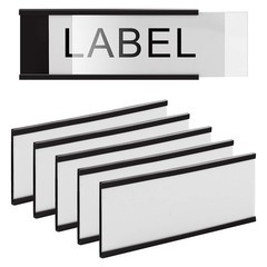 20 Packs Magnetic Label Holder C Channel White Cards 4X1.57Inch N4O16162