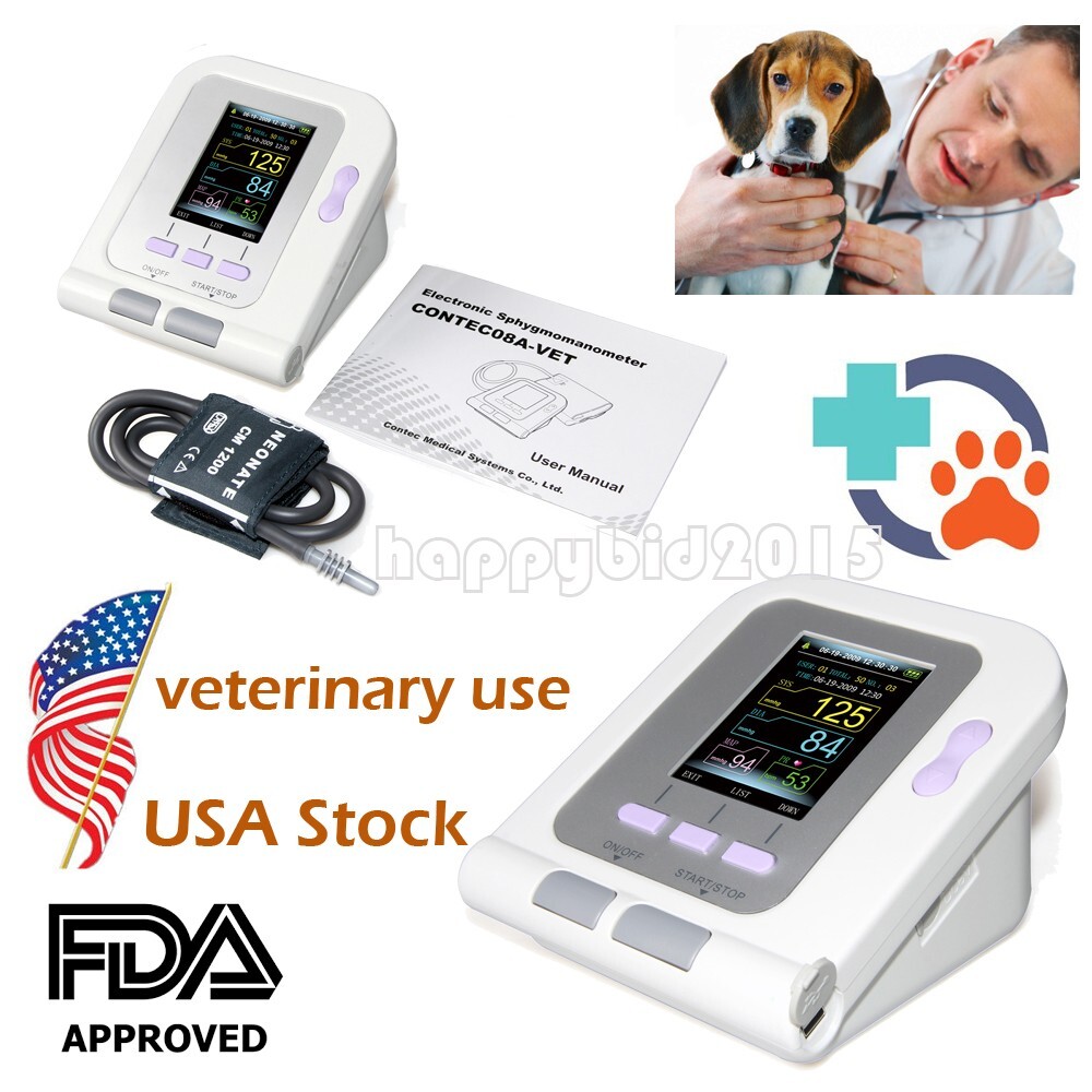 US Seller FDA CONTEC08A-VET Veterinary Digital Blood Pressure Monitor, NIBP Cuff