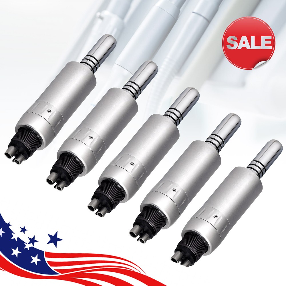NSK Style 5pcs Dental Slow Low Speed Air Motor Handpiece E-type 4Hole Micromotor