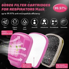 1 Pair 60926 Multi Gas Vapor P100 Replacement Respirator Protection Cartridge US