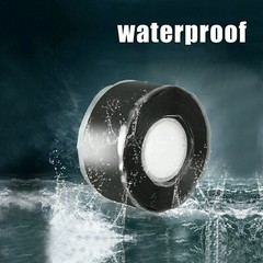 4pcs Black Rubber Silicone Repair Waterproof Adhesive Tape Rescue Self Fusing
