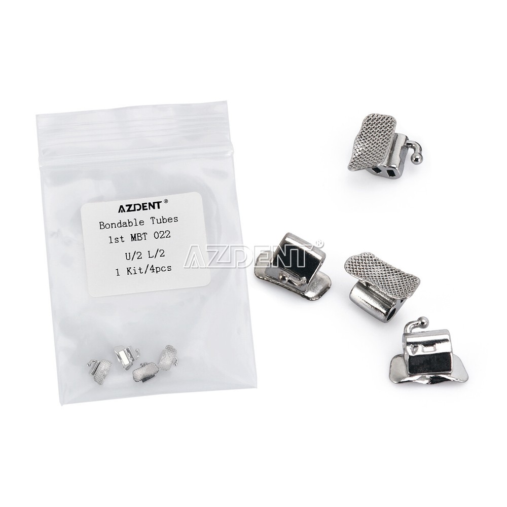 AZDENT Dental Orthodontic Buccal Tubes Weld/Bondable 1st/2nd Roth/ MBT/Edgewise