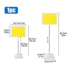 Adjustable Vertical Display Rack A4 Clear Sign Holder Store Advertise Easy Setup