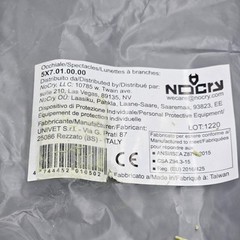(QTY 2) NoCry Safety Glasses Clear Anti-Scratch Wraparound Lenses Adjustable Arm