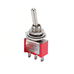 5 x AC 250V/2A 120V/5A ON/ON 2 Position SPDT Mini Micro Toggle Switch