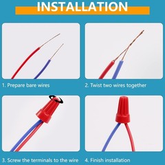 350Pcs Electrical Wire Connectors Nuts Colorful Wire Caps Kit Twist Caps Nuts