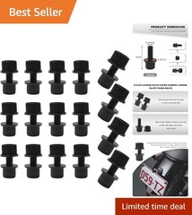 16PCS Nylon Motorcycle License Plate Screws Frame Holder Bolts & Nuts Plastic
