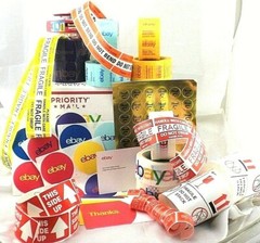 EBAY Branded Shipping Packing Supplies HUGE Variety Lot of 156 Tape Stickers ETC