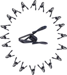 20-Pack 2″ Black Metal Clips – PVC Coated, Anti-Rust Chip Bag & Clothes Pins