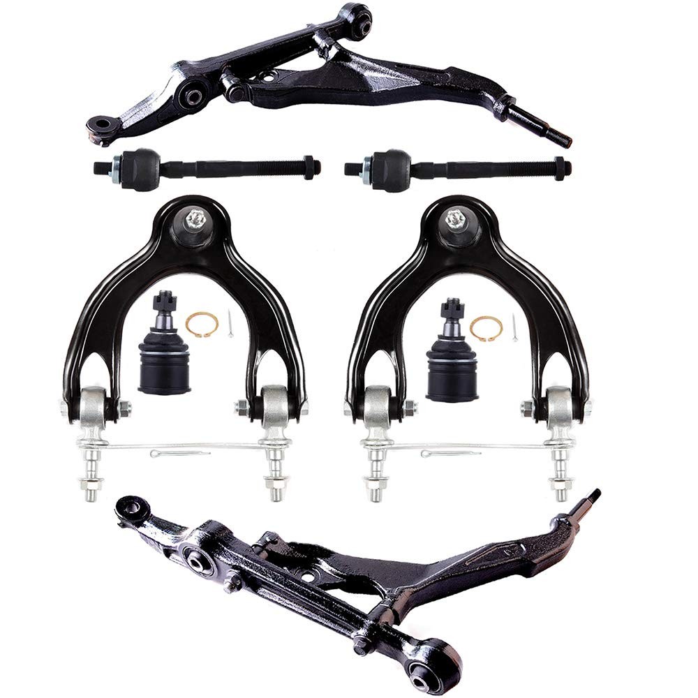 8Pcs Front Upper Lower Control Arm Ball Joint Tie Rod Kit Honda Civic 1992-1995