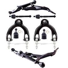 8Pcs Front Upper Lower Control Arm Ball Joint Tie Rod Kit Honda Civic 1992-1995