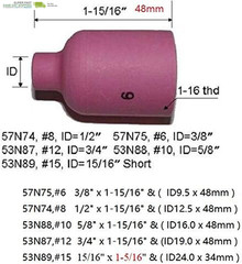 Alumina Nozzle Ceramic Cups Assorted Size Kit Fit QQ300 PTA DB SR WP 17 18 26 TI