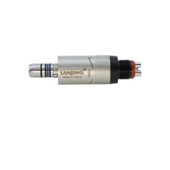 LANJING Dental Mini Air Motor Low Speed Handpiece 4 Holes LED 6 Pin ISO E Type
