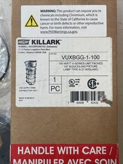 Killark VUXBGG-1-100 150W V-Series 1/2” Box/Ceiling Fixture Lamp A-21 w/ Guard