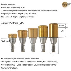 Titanium Overdenture Locator Abutment Dental abutment for All Implant System