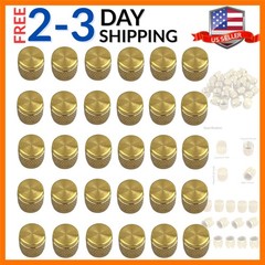 30 Pcs Schrader Core Caps, 1/4″ HVAC Locking Caps Brass Fittings Cap with Neo…