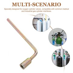 Golden Oxygen Bottle Wrench with High Compatibility and Slip Resistant Handle