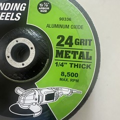 Warrior 5 Pc Grinding Wheel 7 Inch 1/4″ Thick Aluminum Oxide 24 Grit Metal 90336
