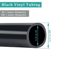 3/8” ID Flexible Vinyl Tubing – 100ft PVC Hose for Water, Air, Oil Transfer