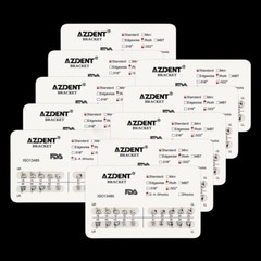 20X AZDENT Dental Orthodontic Brackets Standard Roth Slot.022 Hooks 3-4-5 Braces