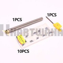 Internal Grooving Turning Tool Holder 10mm Indexable Grooving Inserts 2mm 10PCS