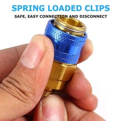 R134A A/C Quick Coupler Adapter Car High & Low Side HVAC SAE Male Flare Fitting