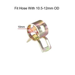50pcs 10mm 3/8inch Silicone Vacuum Hose Pipe Clamp Low Pressure Air Clip Clamp