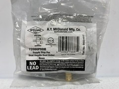 A.Y. McDonald 5423-417 Supply Stop PEX 1/2×3/8×3/8 Brass