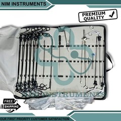 German Grade 28 Pcs Laparoscopic Surgery Set Laparoscopy Endoscopy Instruments