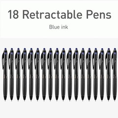 PENTONIC BR-T Retractable Ballpoint Pens 18 Count Blue Ink 0.7 mm Fine Point