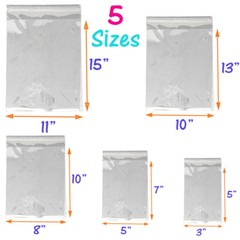 8 Sizes Crystal Clear Self Seal Transparent Plastic Cellophane Poly OPP Bags NEW