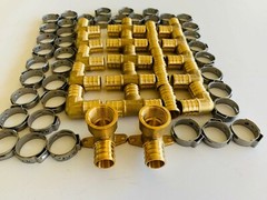 EFIELD 62 PCS 3/4″ PEX CRIMPING FITTINGS 2 DROP-EAR ELBOWS TEE COUPLING ELBOW