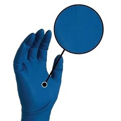 AMMEX Blue Disposable Latex Exam Gloves, 13 Mil, Powder-Free, Textured,