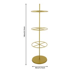 3-Tier Rotatable Round Display Rack for Clothing – Metal Clothes Organizer