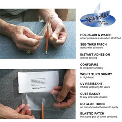 TEAR-AID Vinyl Seat Repair Kit, Type B Clear Patch, Blue Box, Single Pack