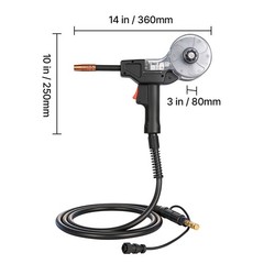 Uimoso 130Amp Spool Gun with 10FT Cable Compatible with Magnum 100SG K2532-1