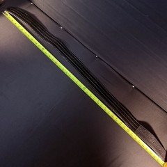 Don Hume Duty Belt Size 32″ Black High Gloss Quad Stitched Leather B120 2.25″